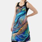 Mysteriöse Blue Waves Wirbel verstecken Augen Abst Schürze (InSitu)