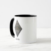 Mysteriöse Bronze und Schwarzer Glitzer-Masquerade Tasse (Vorderseite Links)