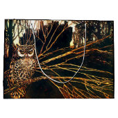 Mysteriöse Burg im Wald und Uhu Große Geschenktüte (Rückseite)