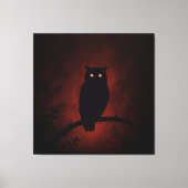 Mysteriöse Eule in der Nacht Leinwanddruck (Vorderseite)