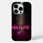 Mysteriöse Fichtenwälder Natur Neon magenta Zeiche Case-Mate iPhone Hülle (Rückseite)