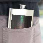 Mysteriöse Fichtenwälder Natur Neon magenta Zeiche Flachmann (Beispiel)