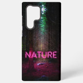 Mysteriöse Fichtenwälder Natur Neon magenta Zeiche Samsung Galaxy Hülle (Rückseite)