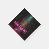 Mysteriöse Fichtenwälder Natur Neon magenta Zeiche Serviette (Ecke)