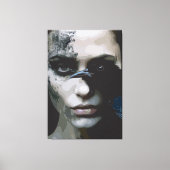 Mysteriöse Frau mit Raven Leinwanddruck (Vorderseite)