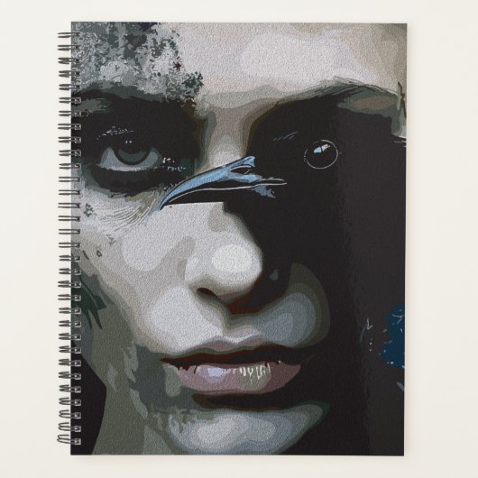 Mysteriöse Frau mit Raven Planer (Vorderseite)