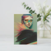 Mysteriöse Frau Postkarte (Stehend Vorderseite)