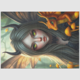 Mysteriöse Gothic Dragon Fairy Seidenpapier