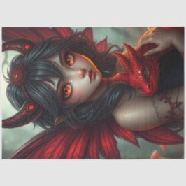 Mysteriöse Gothic Dragon Fairy Seidenpapier