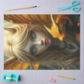 Mysteriöse Gothic Dragon Fairy Seidenpapier (Basteln)