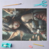 Mysteriöse Gothic Dragon Fairy Seidenpapier (Basteln)