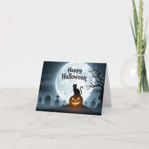 Mysteriöse Halloween-Grußkarte Dankeskarte