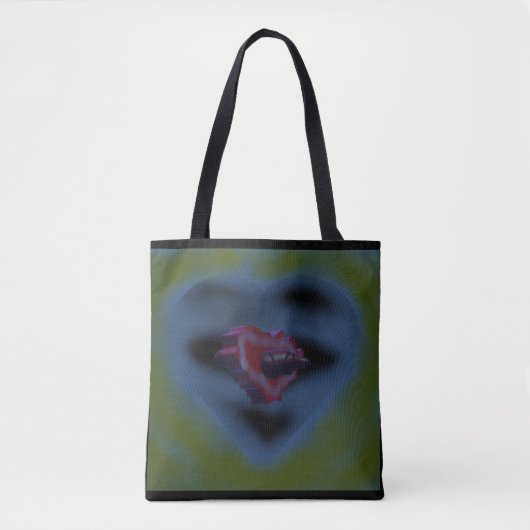 Mysteriöse Herzen Kunst Design dunkle scheue Farbe Tasche (Vorderseite)