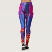 Mysteriöse Hexe im verzauberten Holzdesign Leggings (Rückseite)