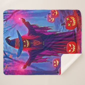 Mysteriöse Hexe im verzauberten Holzdesign Sherpadecke (Vorderseite (Horizontal))