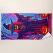 Mysteriöse Hexe im verzauberten Holzdesign Strandtuch (Vorderseite)