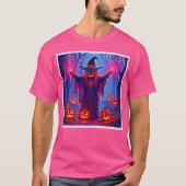 Mysteriöse Hexe im verzauberten Holzdesign T-Shirt (Vorderseite)