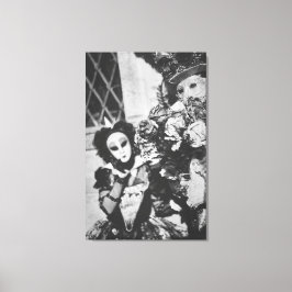 Mysteriöse Karnevalmasken in Venedig, Italien Leinwanddruck