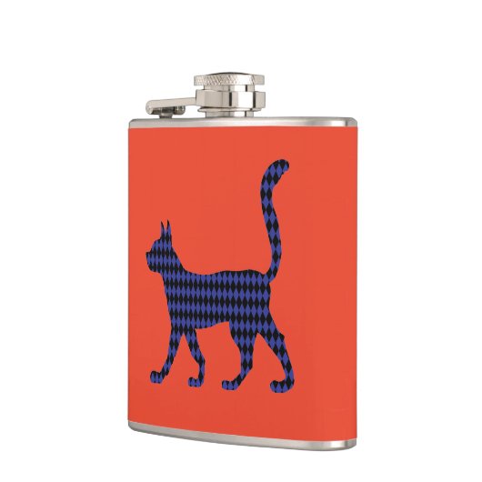 Mysteriöse Katze Flachmann (Links)