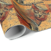Mysteriöse Katze Geschenkpapier (Rolleneckpunkt)