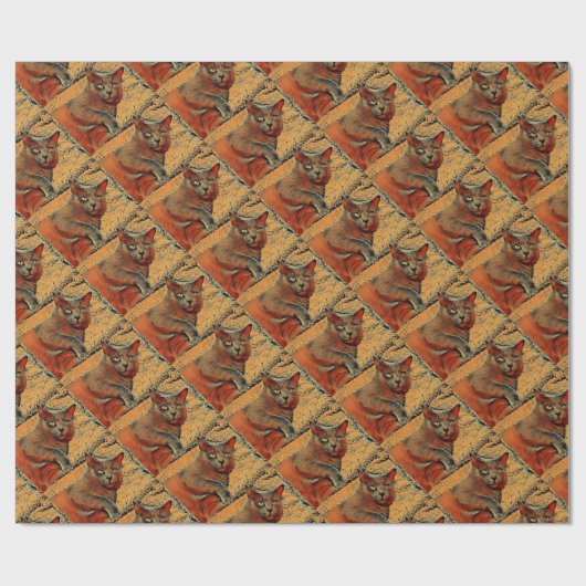 Mysteriöse Katze Geschenkpapier (Flach)