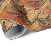 Mysteriöse Katze Geschenkpapier (Rolleneckpunkt)