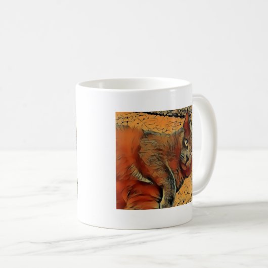 Mysteriöse Katze Kaffeetasse (VorderseiteRechts)