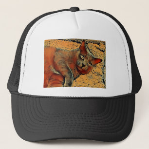 Mysteriöse Katze Truckerkappe