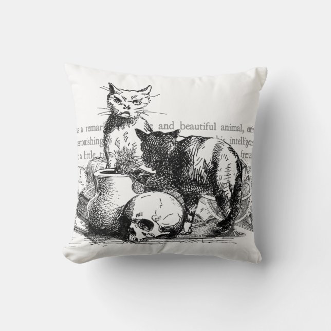 Mysteriöse Katzen Kissen (Vorderseite)