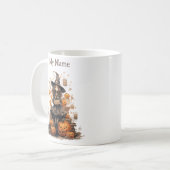 Mysteriöse kleine Geschichten: Halloween-Hexenmeis Kaffeetasse (Vorderseite Links)