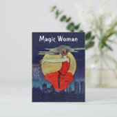 Mysteriöse Magische Frau im Mondmagnet Postkarte (Stehend Vorderseite)