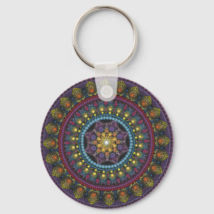 Mysteriöse Mandala Schlüsselanhänger