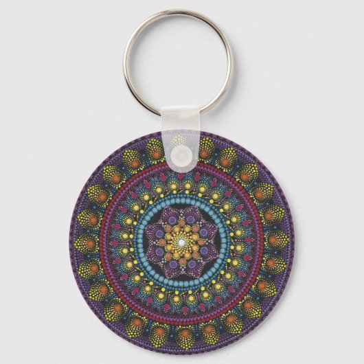 Mysteriöse Mandala Schlüsselanhänger (Vorderseite)