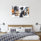 Mysteriöse Märchenmisten in der Stadt, die ätheris Leinwanddruck (Insitu (Schlafzimmer))