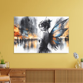 Mysteriöse Märchenmisten in der Stadt, die ätheris Leinwanddruck