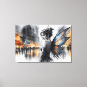 Mysteriöse Märchenmisten in der Stadt, die ätheris Leinwanddruck (Vorderseite)