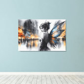 Mysteriöse Märchenmisten in der Stadt, die ätheris Leinwanddruck (Insitu (Holzboden))