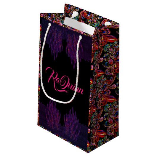 Mysteriöse Masquerade Ball Schönheitsmaske Kleine Geschenktüte (Rückseite Schrägansicht)