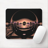 Mysteriöse Metallorben in blass orangefarbenem Lic Mousepad (Mit Mouse)