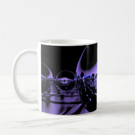 Mysteriöse Metallorben in blass violettem Licht Kaffeetasse