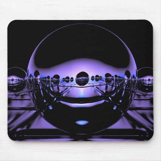Mysteriöse Metallorben in blass violettem Licht Mousepad (Vorne)