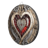 Mysteriöse Ornament mit rotem Herzen Dartscheibe (Vorderseite rechts)