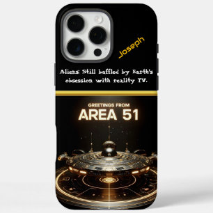 Mysteriöse Raumsonde Gepunktet in Area 51 nachts iPhone 16 Pro Max Hülle