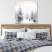 Mysteriöse Schiffe im Hafen von Foggy Leinwanddruck (Insitu (Schlafzimmer))