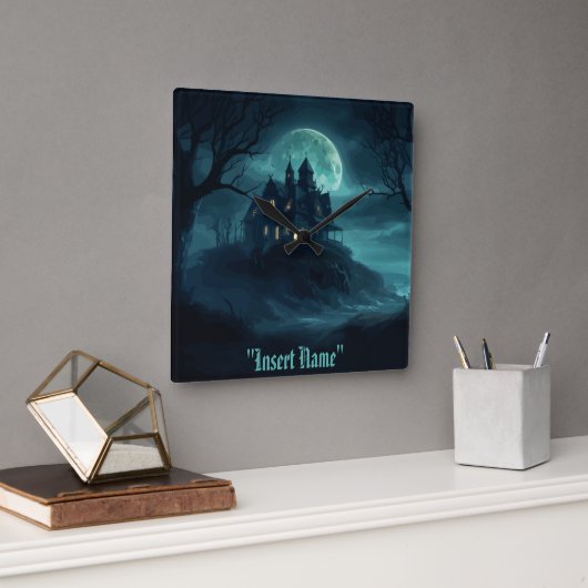 Mysteriöse Seebühne Quadratische Wanduhr (Büro)