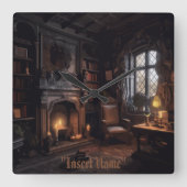 Mysteriöse Seebühne Quadratische Wanduhr (Vorderseite)