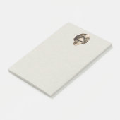 Mysteriöse Spooky Magical Genie Kopf Gesicht Turba Post-it Klebezettel (angewinkelt)