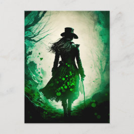 Mysteriöse St. Patrick's Day Dunkle Fantasie Feiertagspostkarte