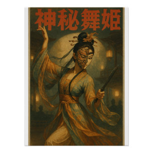 Mysteriöse Tänzerin aus alter China Poster