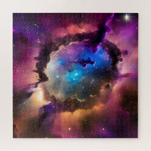 Mysteriöse, unerklärte Wolkenfigur im Universum Puzzle (Horizontal)